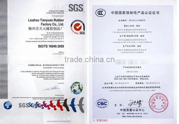 Automotive parts shock absorption rubber components