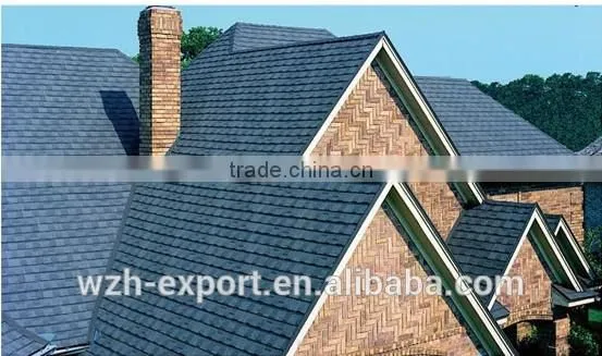 Stone Coated Roof Sheet, purple/wine red/green/black roof tile for prefab houses, villas