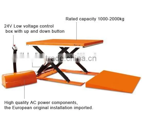 High standerd Single scissor lifting platform hydraulic scissor lift table