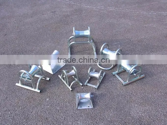 V Shaped Cable Rollers With Zinc plate finish With Steel Roller 60mm Diameter