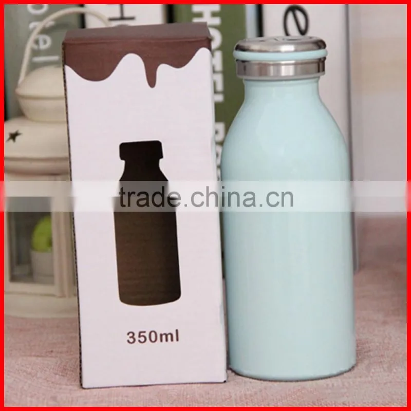 LOGO customized Stainless steel 304 wholesale Ms& children gift Milk bottle thermos flask vacuum cup