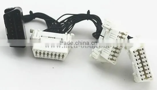 OBD2 splitter Y cable , J1962M to 3-J1962F, Splitter OBD2 Cable 1 to 3, 1ft