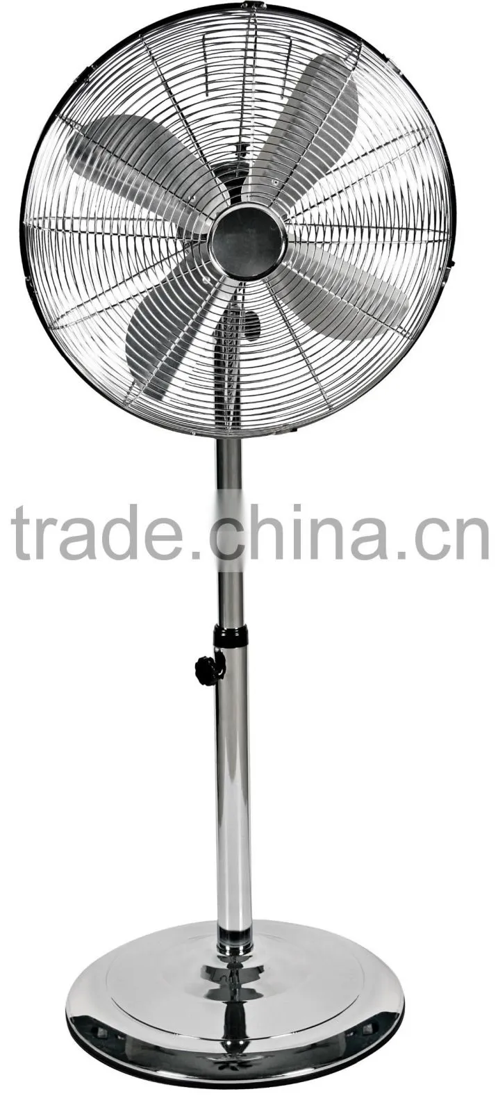 16" Metal Stand Fan with Chrome Finish, Room Decor Antique Fan
