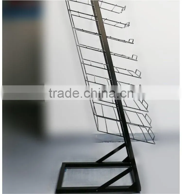 Floor-standing multi-tier customized carpet sample dsiplay rack
