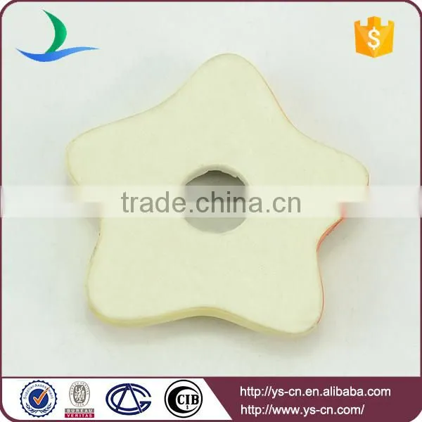 cute yellow pentagram ceramic hanging decoration with big smile