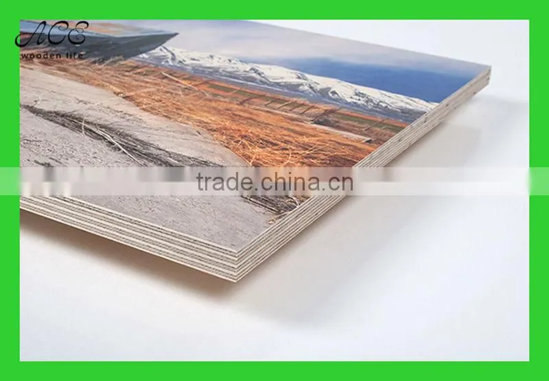 wood prints/uv print photo on wood