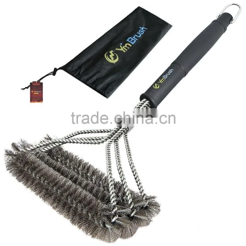 18 inch Steel wire grill brush, Stainless steel cleaning brush mat