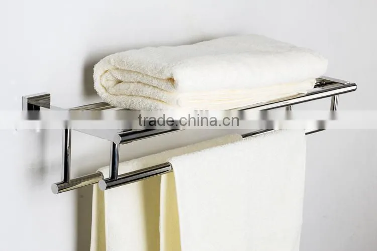 Contemporary Styled wall mounted adjustable double towel racks for bathrooms