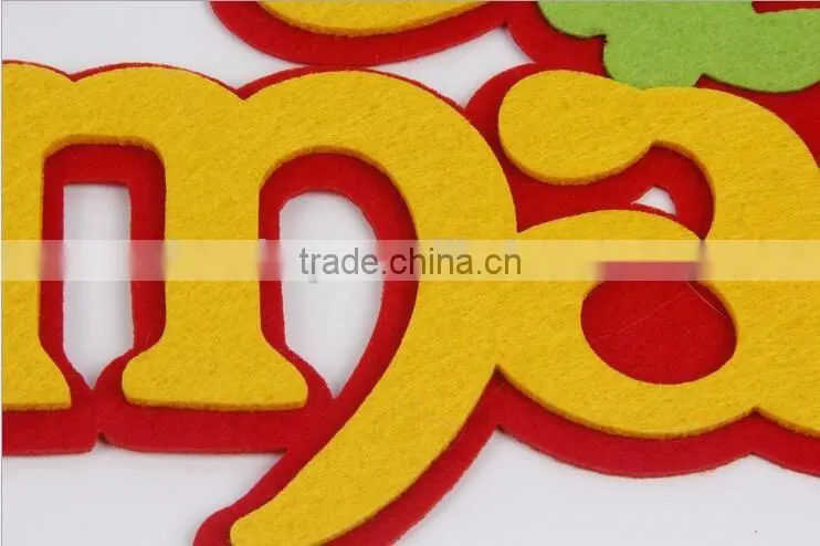 Merry Christmas Window listing Christmas decorations non-woven fabrics English Letters decorations