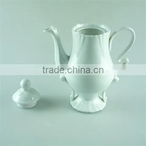 cheap ceramic white tukish style tea pot for whole sale