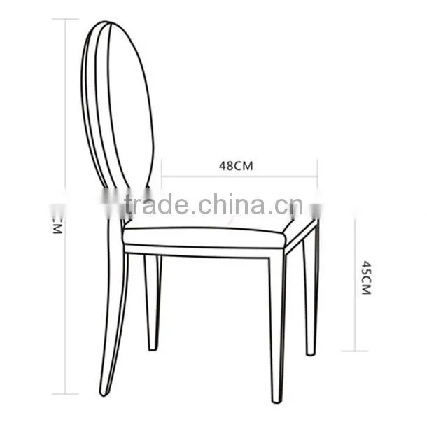 Cheap Round Back Stainless Steel Dining Chairs for Sale