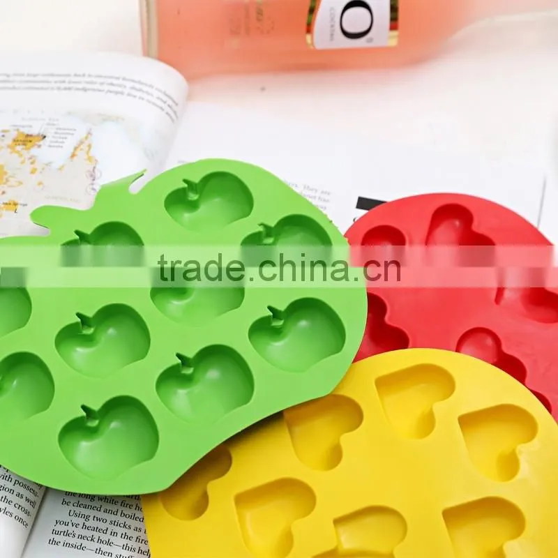 2016 summer hot selling silicone fruit ice cube tray