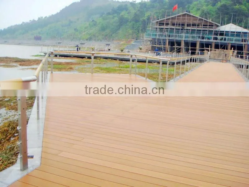 beautiful,popular.hot! moistureproof,anti-skidding WPC lake decking floor