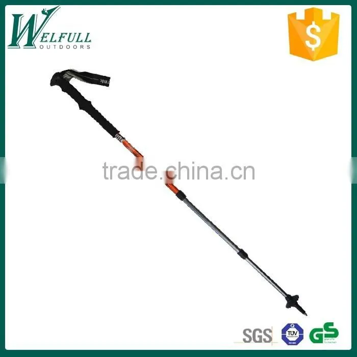 Long EVA foam, walking stick, trekking pole, internal lock, 3 sections SZ15510