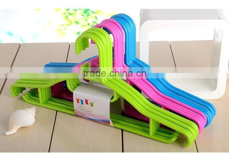 plastic colored garment hanger 5pcs/set