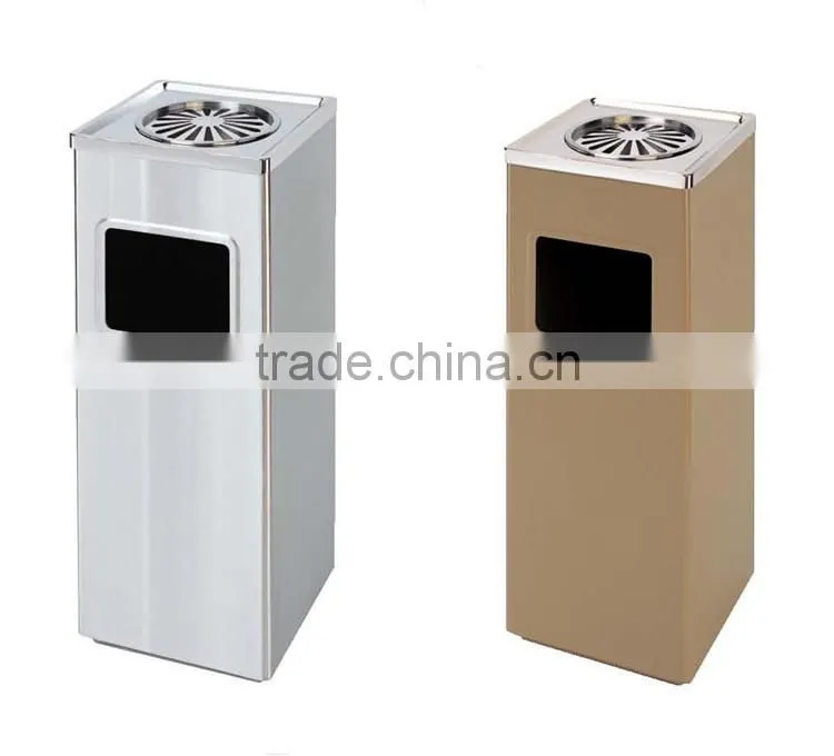 Cheap color code recycle bin square metal dustbin for sale BY-77