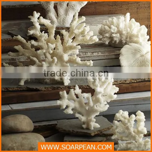 Wholesale white resin fake coral reef aquarium decoration