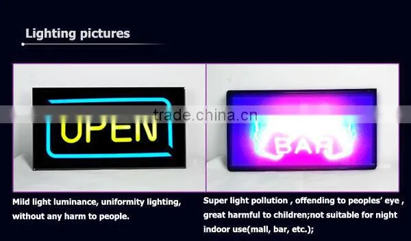 Custom electronic LED light up glowing epoxy resin sign / fancy LED sign board display