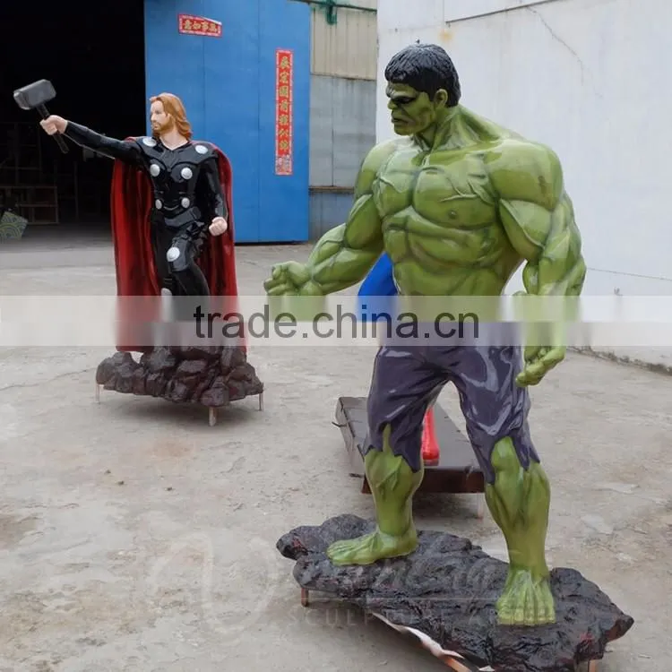 outdoor decoration resin craft fiberglass a grandezza naturale hulk statua