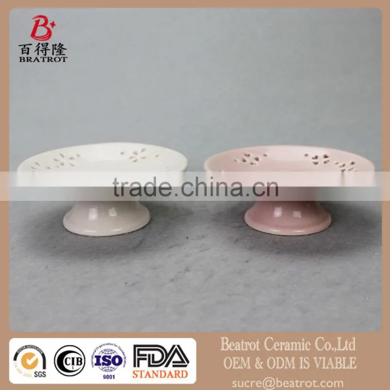 Beatrot Ceramic Heart Shape Soap Dish Tray
