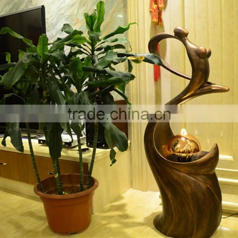 Used resin garden decoration led vase water fountain
