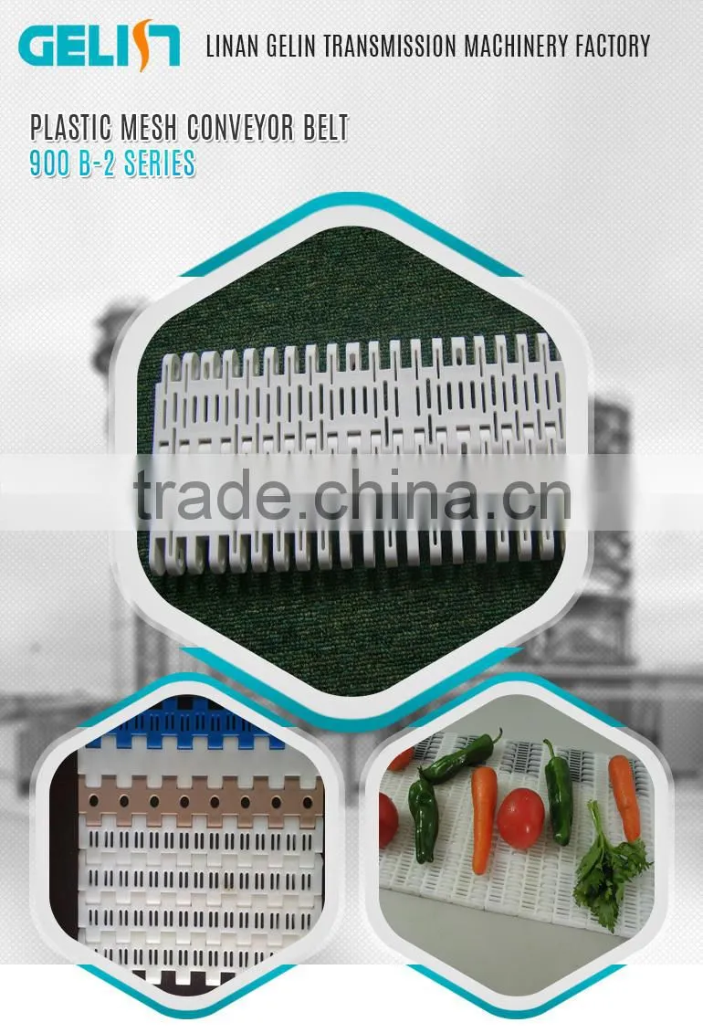900 B-2 series packing machine plastic chain conveyor belt for food