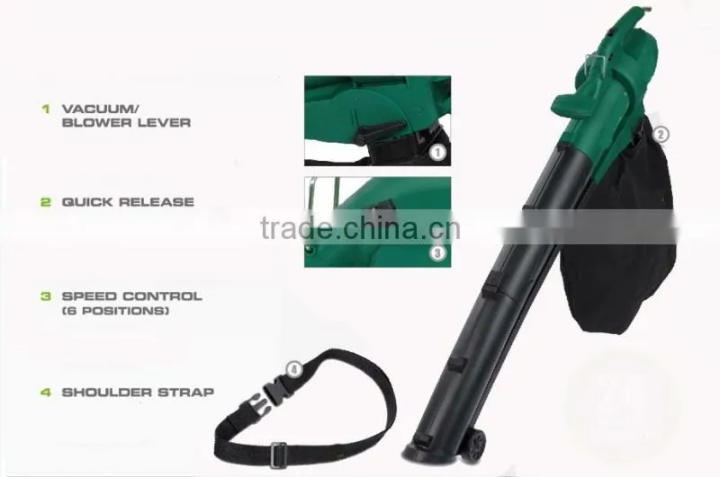 2400W Garden electric vacuum Leaf blower variable speed high pressure blower ALDI CHOSEN hand blower in yongkang