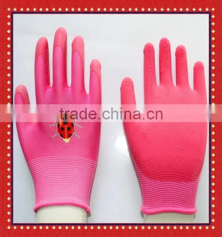 13Gauge Nyon Liner Softtextile Foam Latex Coated Gardening Gloves