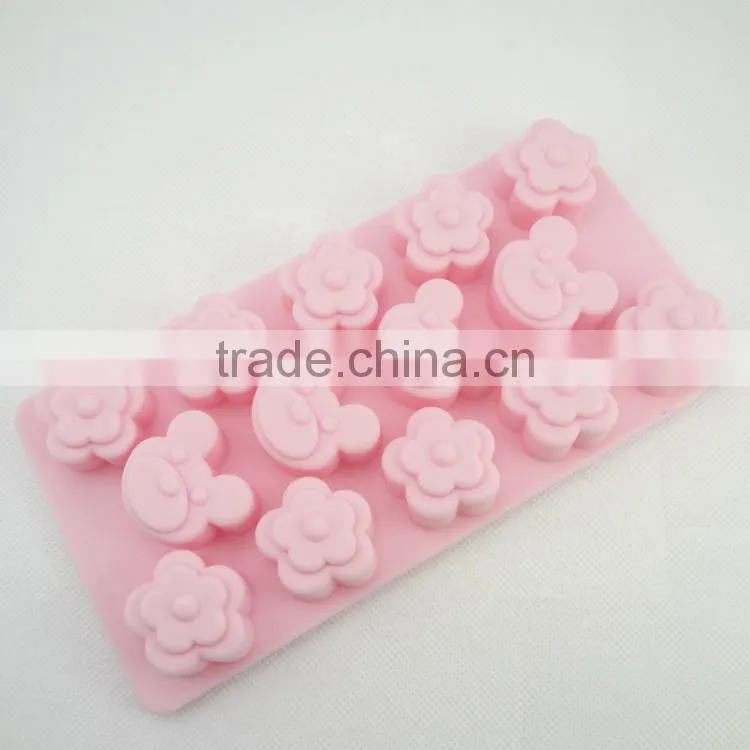Cheap silicone rubber ice mould tray with plum blossom bear