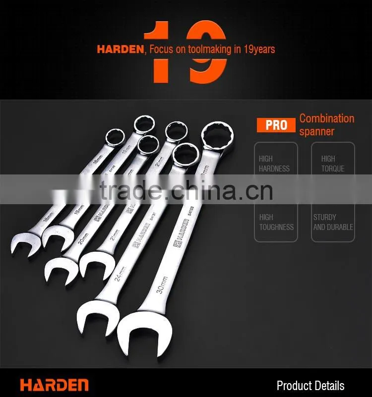 combination spanner different size chrome vanadium harden spanner tools set