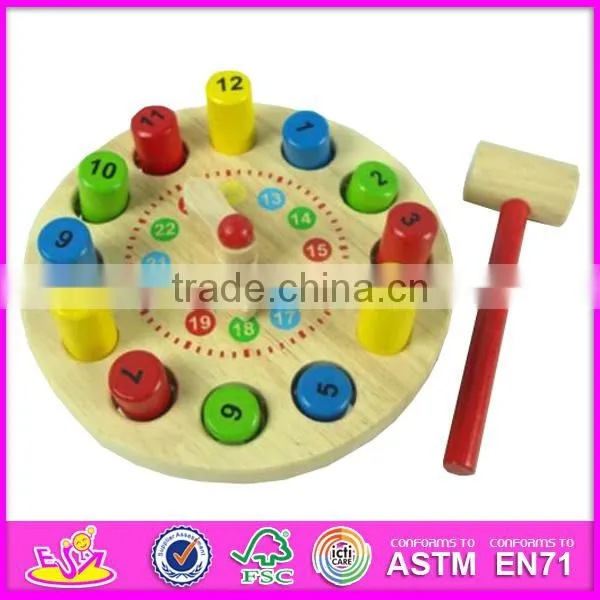 2015 New kids wooden hammer toy, popular children wooden hammer toy and hot sale fashion baby wooden hammer toy W11G015