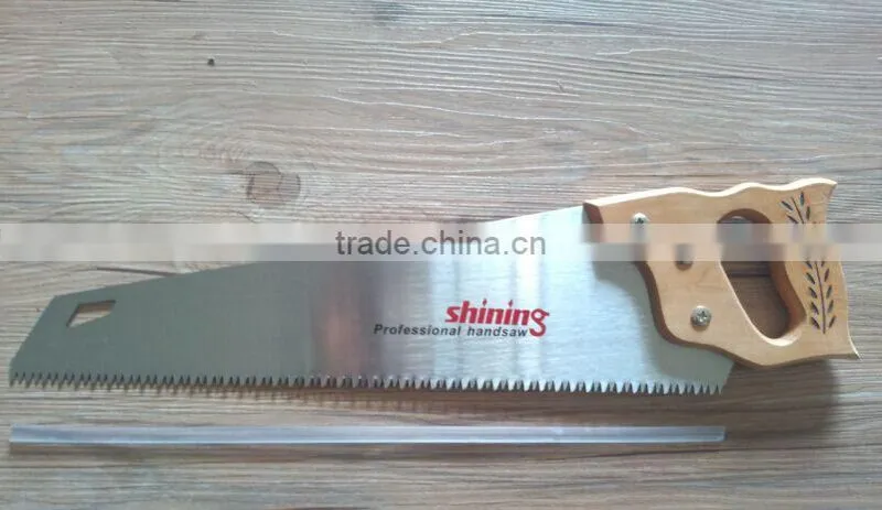450mm hand saw with wood and rubber handle/ hot selling hand saw