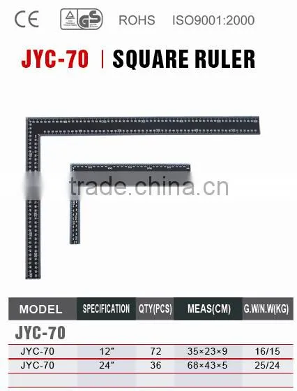 high quality tri square ruler with black surface