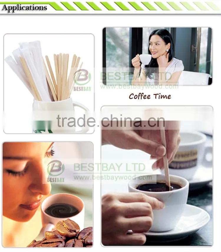 Wooden coffee stirrers Individually packed