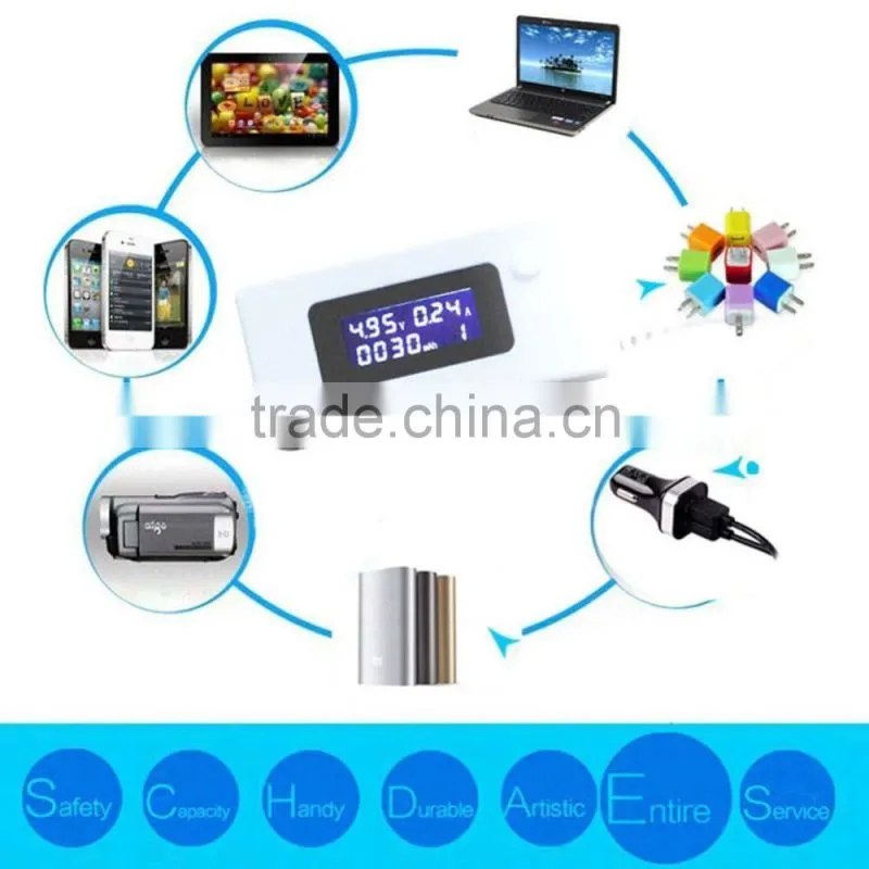 2016 New LCD USB Charger Mobile Power Detector Battery Tester laptop battery charger tester