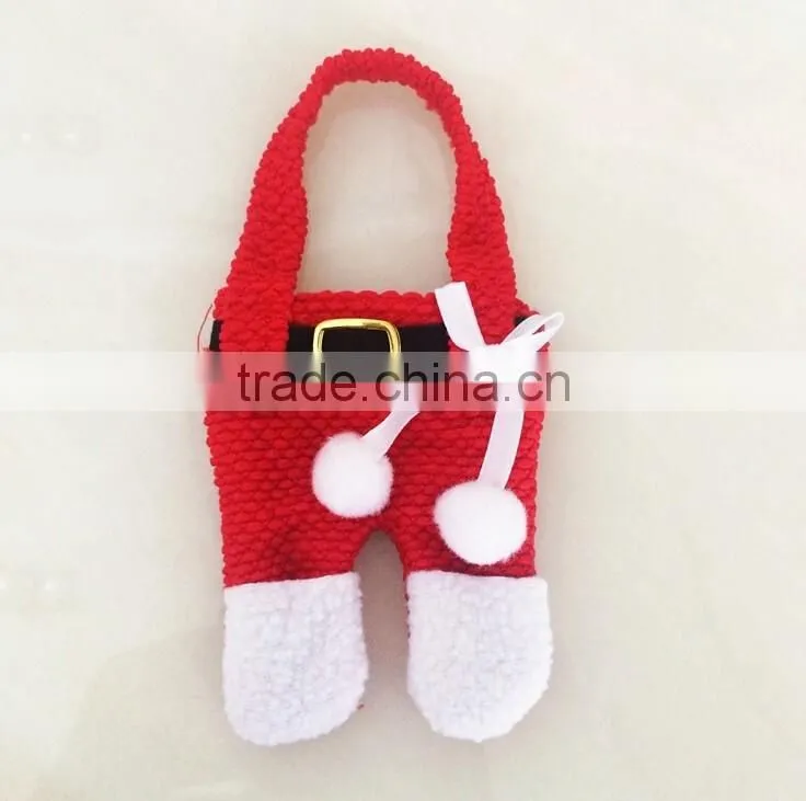 2016 HOT selling christmas cutlery holder christmas Decoration Tableware Bag