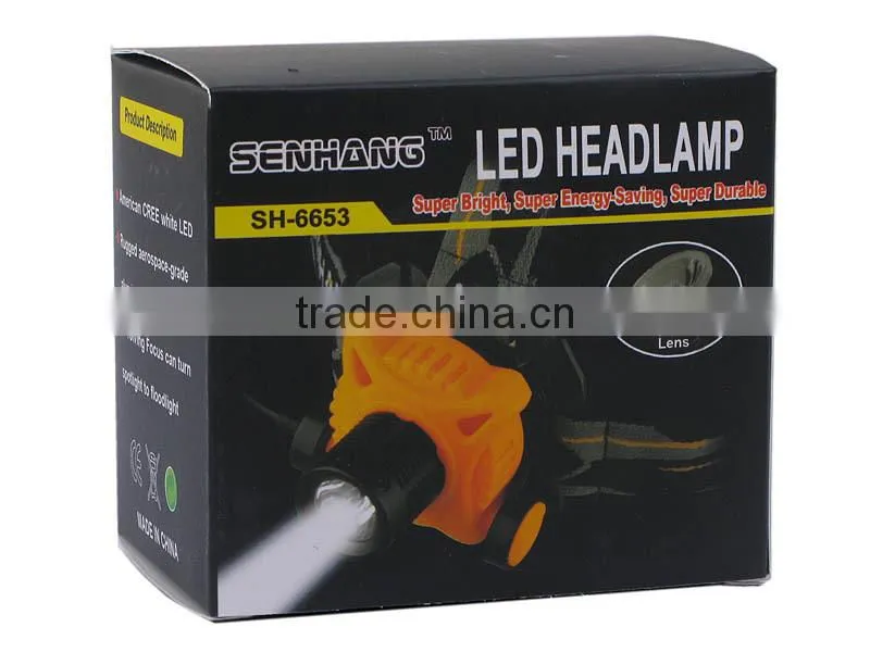 China Headlamp Manufacturer SENHANG Q3 3 Mode LED Focus Headlamp LED Head Light
