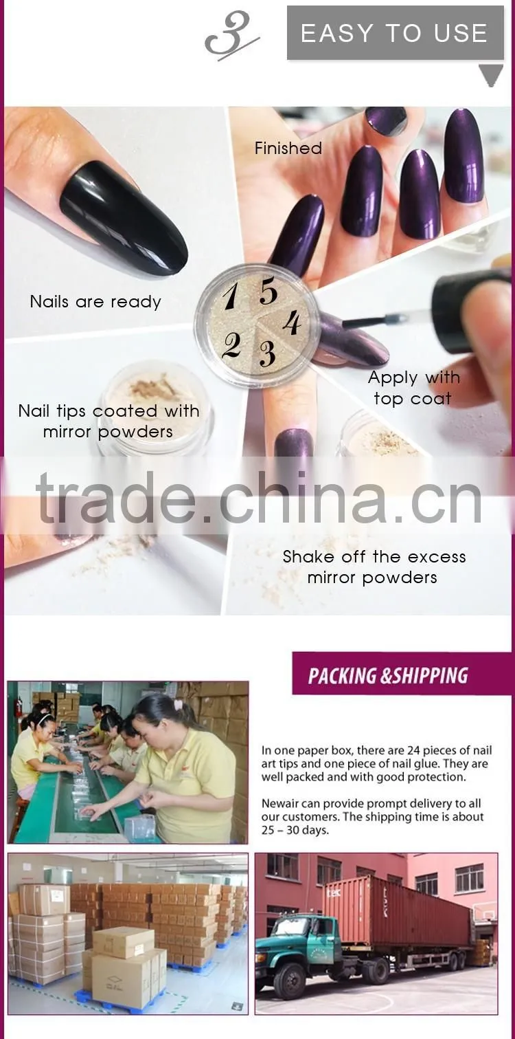 Rainbow chrome mirror effect pigment powder beauty nail mirror powder fashion chrome mirror powder