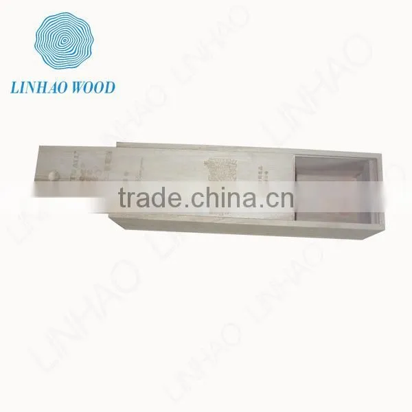 OEM Manufacturer Pine Wood Sliding Cover Wine Box