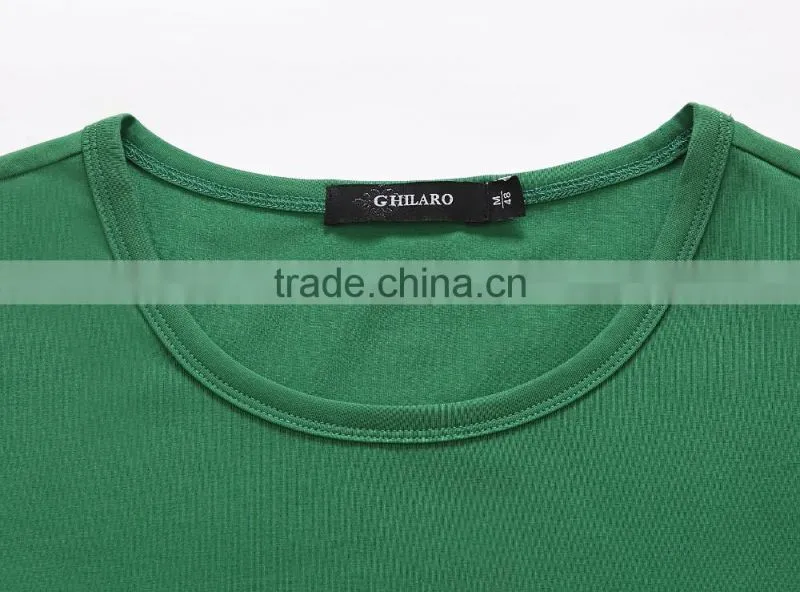 mens cheap brand fashion long sleeve plain cotton t shirt