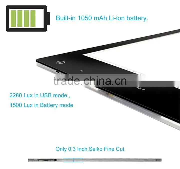 A3 size LB3 LED Ultra-thin Artcraft Tracing Adjustable Brightness Copy Board battery smart led light pad