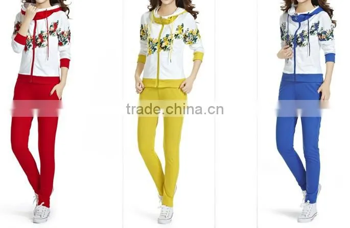 women casual clothing sets jogging printing track suit home dress OEM china