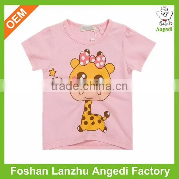 Summer Knitted Softly baby girls tops Custom Beautiful Girl Tube t shirt with printing