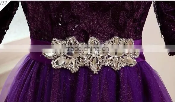 formal purple short sleeve evening pretty fashion dress