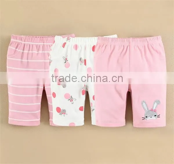mom and bab 2015 baby wear 100% cotton baby girl pants wholesale