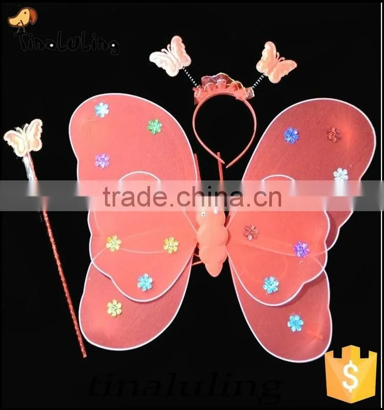 new products girls fairy wings butterfly shape cheap wings 3pc a set party supplies