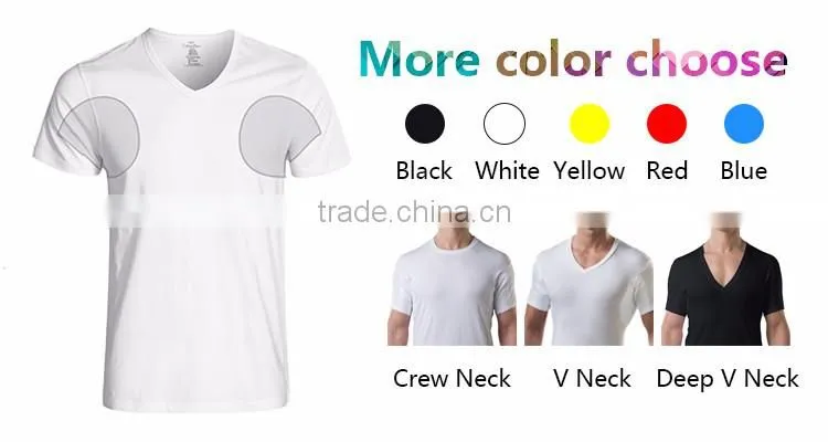 Men's crew neck white sweatshield undershirt