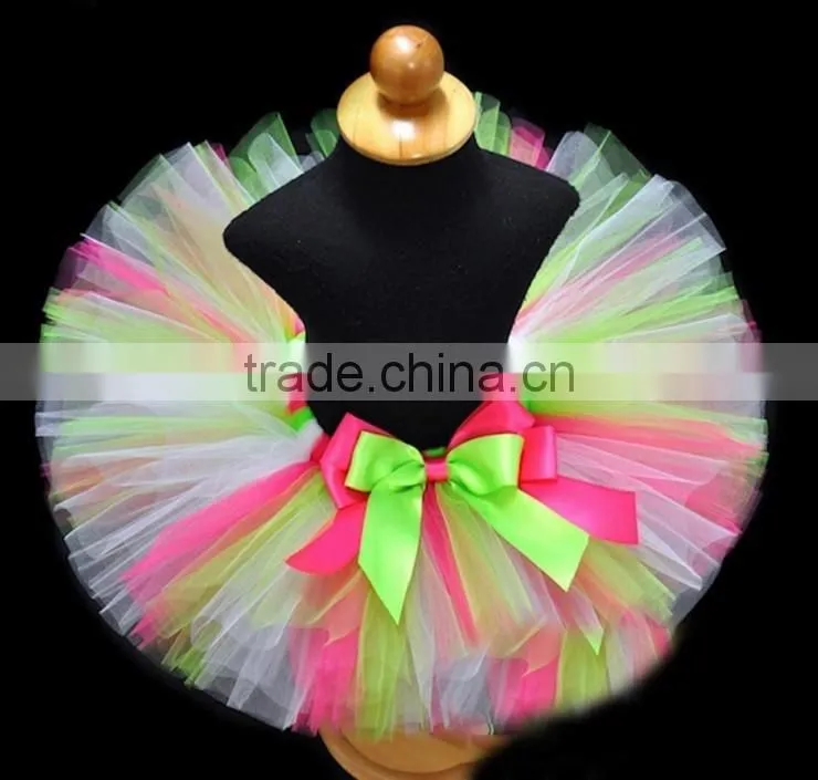 2015 super fluffy purple with Turquoise blue kids parth birthday pettiskirt tutu