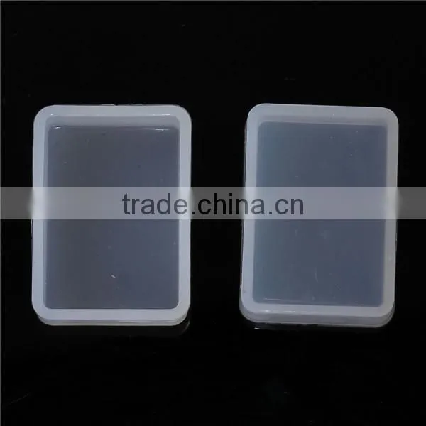 Silicone DIY Tools Resin Mold Rectangle White 35mm x 25mm