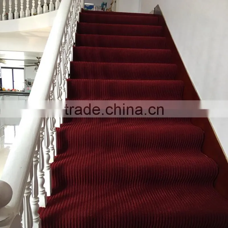 Red Gray Blue Green Color Plain Shaggy Stripe Jacquard Exhibition/Hotel 100% PE Carpet 1-4m Width
